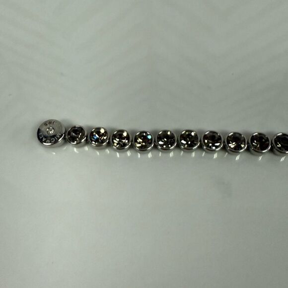 Michael Kors Silvertone Smokey Crystal Tennis Bracelet Park Ave Glam Collection - Picture 5 of 8